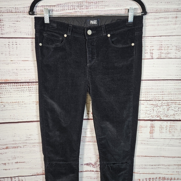 PAIGE black corduroy skinny pants - Picture 2 of 16